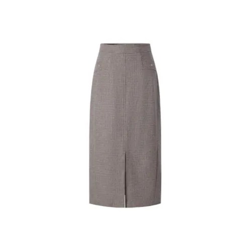 JZ. ANNAKRO Кофе Женские Повседневные Длинные Юбки