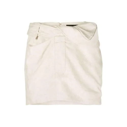 Jacquemus Светло-бежевые Женские Повседневные Короткие Юбки