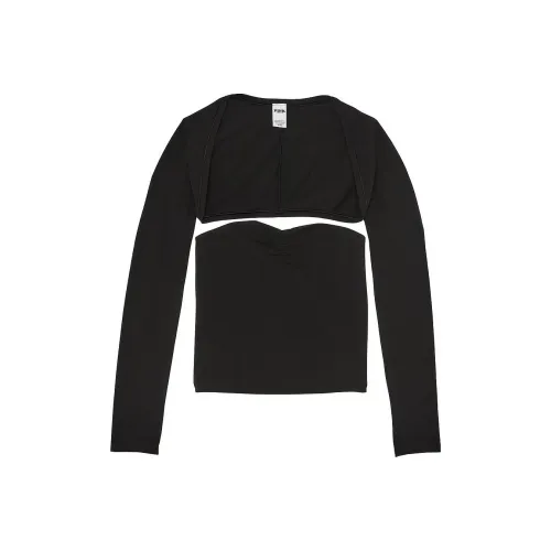 Victoria's Secret Розовый Основа Балет Хлопок Bolero Tube TopSet PB Повседневный Костюм Женские Чисто черный