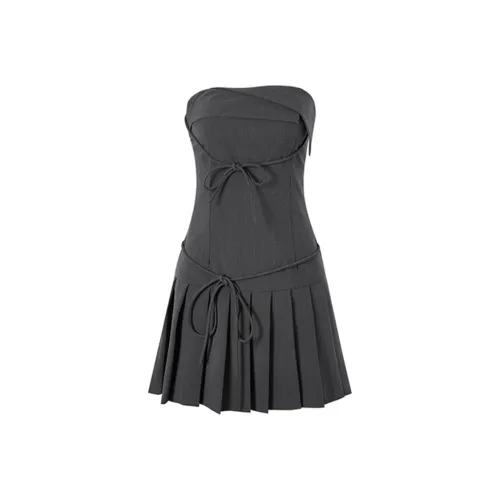 SYEEE WITH U Без рукавов Платье Женское Серое