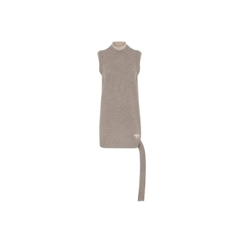FENDI FW24 Sleeveless Dress Women's Teal Gray FENDI FW24 Без рукавов Платье Женское Голубой Серый