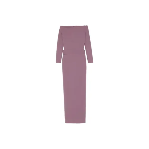 Solace London Длинное платье с длинными рукавами женский цвет аметист