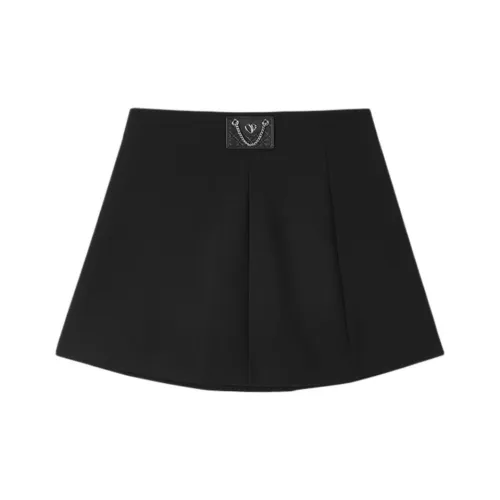 DEGAIA Повседневные короткие юбки Женские Черный