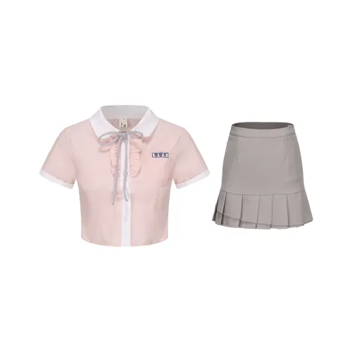 BETTERSAY Комплект с юбкой Женские Розовый Серый