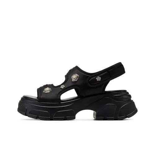 GG CC визуально увеличивает рост Повседневные Платформа Пляжные сандалии Женские