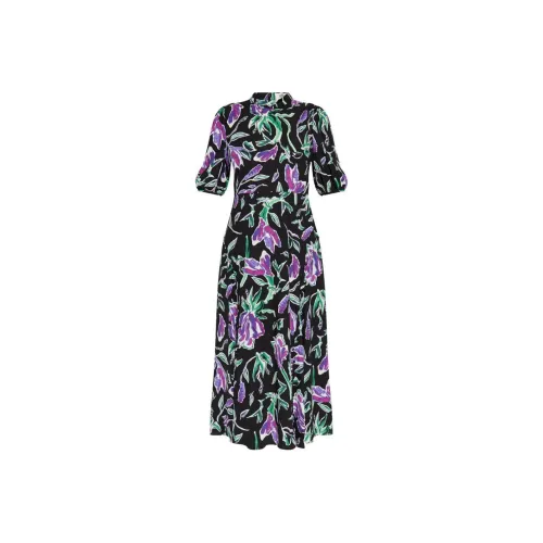 Diane von Furstenberg SS24 Короткое платье с короткими рукавами женское многоцветное