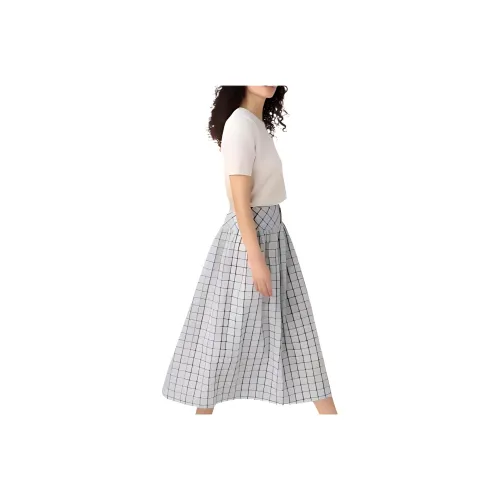 UNIQLO X Ines de la Fressange Асфальтовый серый Женские Повседневные длинные юбки