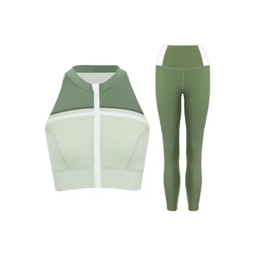 Sumday Athletics Светло-зеленый + Авокадо-зеленый Женские Повседневные костюмы