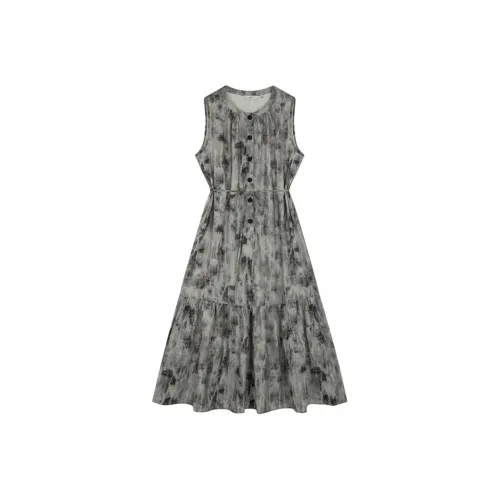 XWI Без рукавов Платье Женские Дым Облако LIKE Чернила