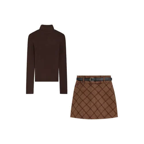 Комплект с юбкой Ice Cream And Whale Женские Коричневый