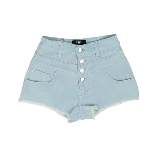 AMIRI Светло-синие Женские Джинсовые Шорты