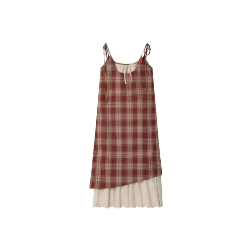 PLAY BUSH Slip Платье Женское Красное