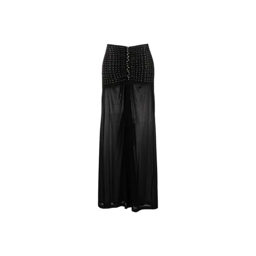 Paco Rabanne Повседневный Длинный Юбка Женские Черный