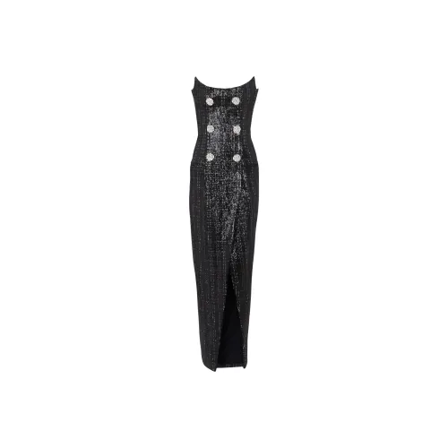 BALMAIN Без рукавов Платье Женское Черное