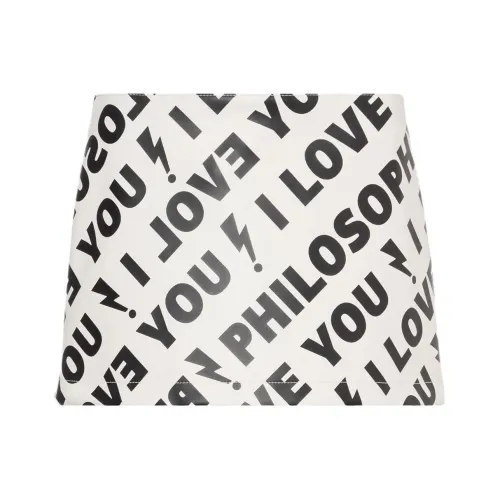 PHILOSOPHY DI LORENZO SERAFINI Черные Женские Повседневные Короткие Юбки