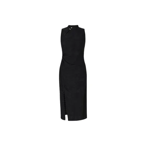 ZHIZHI Без рукавов Платье Женское Звездный Черный