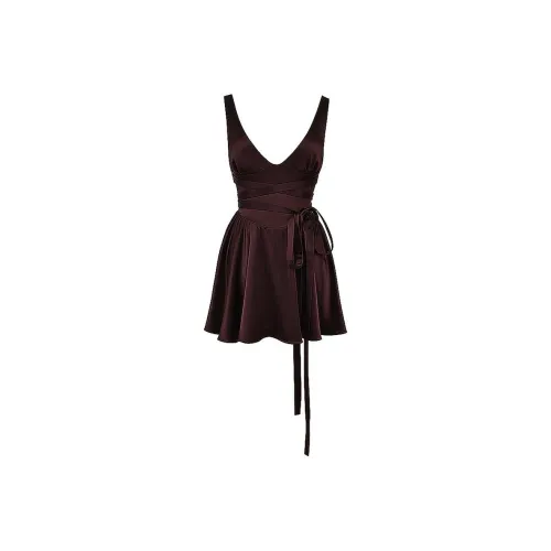 HOUSE OF CB Без рукавов Платье Женское Темно-коричневое