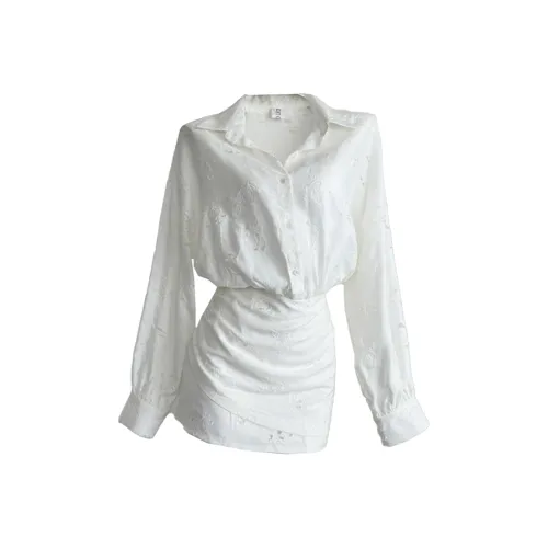 AFGGD Длинное платье с длинными рукавами женское белое