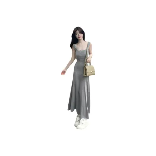 DOSOHEB Платье-комбинация Женское Серое