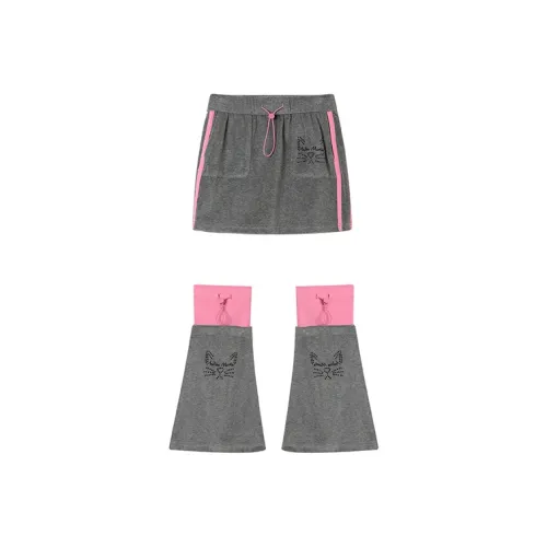 ANDREA MARTIN Повседневные короткие юбки Женские Серый