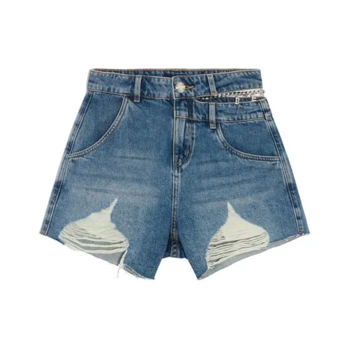 BEBE Джинсовые шорты Женские Джинсовый синий