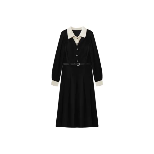 Incolore Длинное платье с длинными рукавами женское