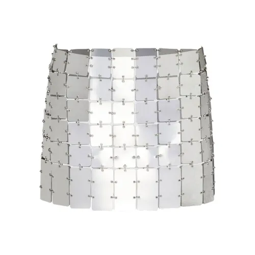 PRADA Серебряные Женские Повседневные Короткие Юбки