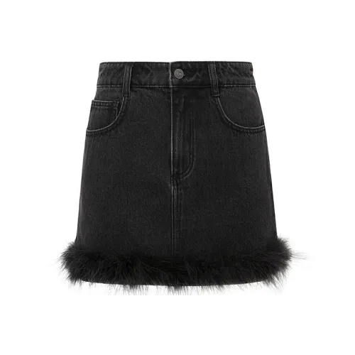 D'zzit Черные Женские Джинсовые Короткие Юбки