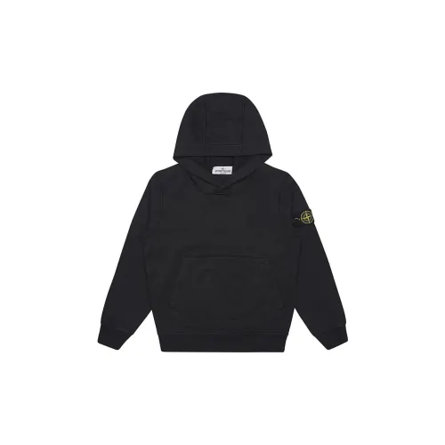 STONE ISLAND Черные Kids Свитшоты