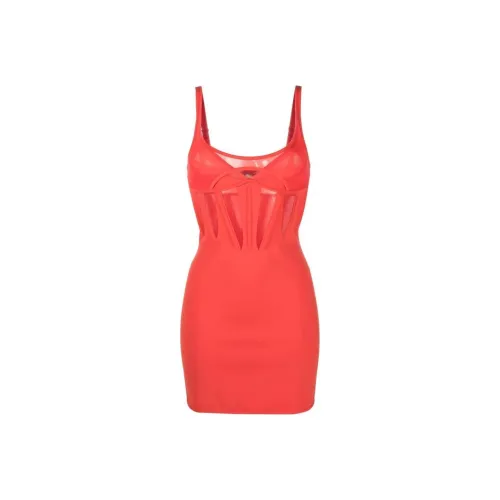 Платье Mugler Slip Женское Ярко-красное