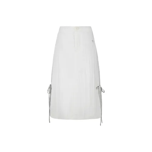 AYF Экрю Женские Повседневные Длинные Юбки