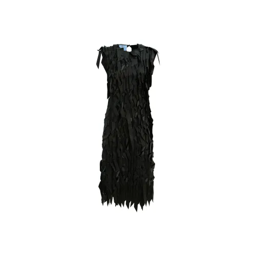 PRADA FW24 Sleeveless Dress Women's Black PRADA FW24 Без рукавов Платье Женское Черное