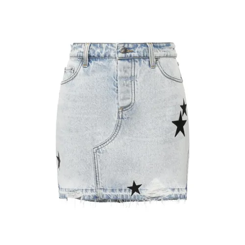 AMIRI Синие Женские Джинсовые Короткие Юбки