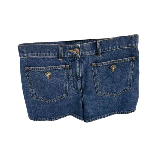 CHANEL Джинсовые шорты Женские Синие