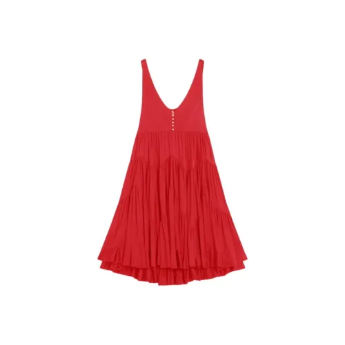 Lanvin SS24 Slip Платье Женское Пламя Цвет