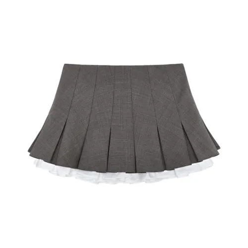 SHUSHUTONG PF24 Повседневная короткая юбка женская серого цвета