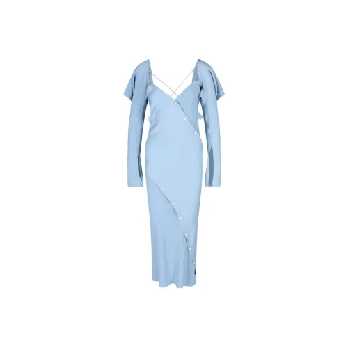 SETCHU Blue Женские Длинные Рукава Платья