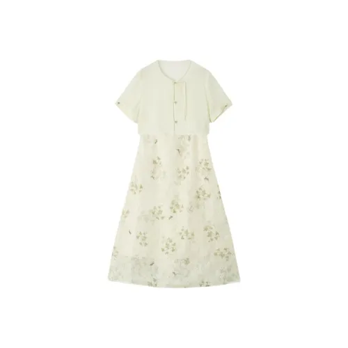 EICHITOO Комплект с юбкой Женские Экрю Узор