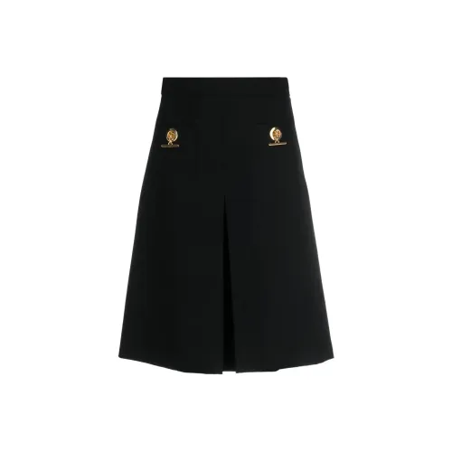 MOSCHINO SS24 Повседневный Длинный Юбка Женские Черный