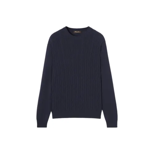 Loro Piana Морской Синий Мужской Кашемировые Свитера