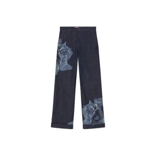 KENZO Промытые синие женские джинсы