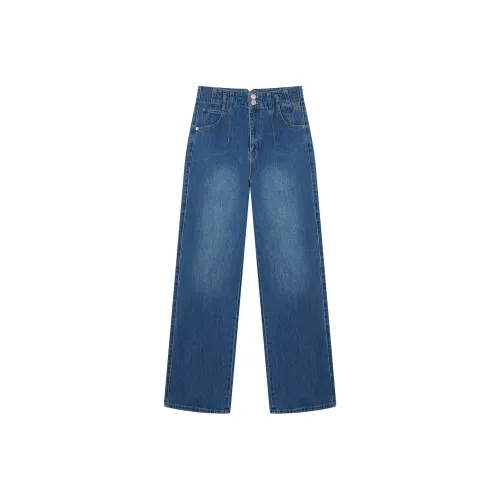 Teenie Weenie Джинсы Женские Средне-голубой