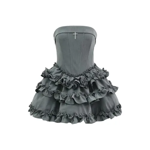 Incolore Без рукавов Платье Женское Серое