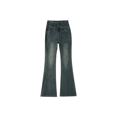 FAWENXIANGZI Джинсы Женские Ностальгический Синий