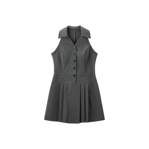 LEDIN Без рукавов Платье Женское Лунный Камень Серый