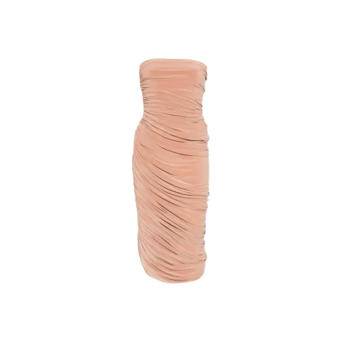 NORMA KAMALI Без рукавов Платье Женское Светлый Бежевый