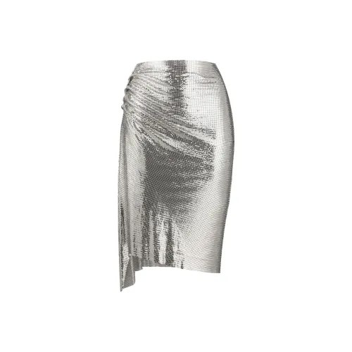 Paco Rabanne Серебряный Женские Повседневные Длинные Юбки