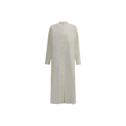JIL SANDER Экрю Женские Длинные Платья с Рукавами