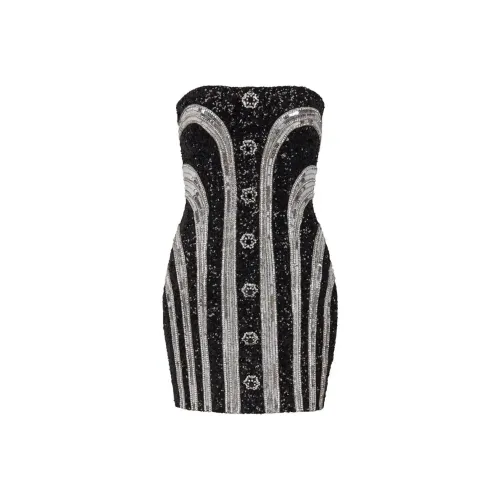 BALMAIN Без рукавов Платье Женское Черное