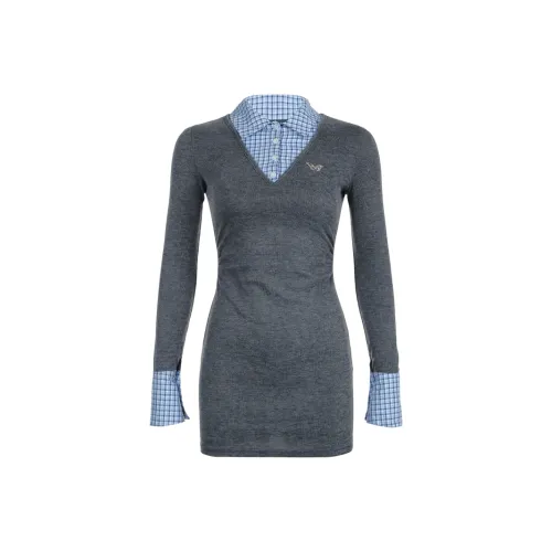 Incolore Длинное платье с длинными рукавами женское